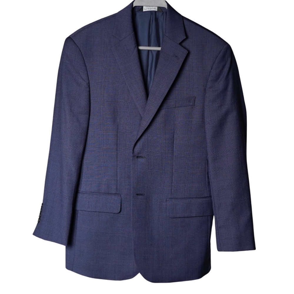 Jos A Bank 38S Blue - Glen Check
Tailored Fit (between regular and slim fit)